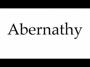 How to Pronounce Abernathy