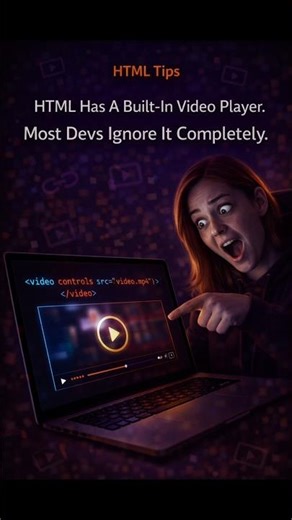 HTML Has a Built-In Video Player & Most Devs Are Ignoring It #coding #html #javascript #react #css