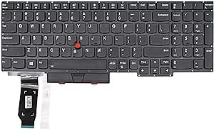 ANTWELON Replacement Laptop Keyboard Backlit for Lenovo ThinkPad E15 Gen 1 20RD 20RE, with Pointer Backlight US Layout