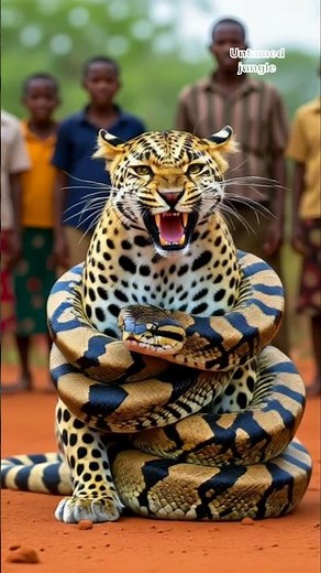 "Massive Snake Attacks Leopard | Giant Python vs Leopard Fight in Jungle | Rare Wildlife Encounter"