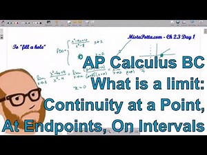 Calculus BC - Continuity at Interior Points, Endpoints, and Intervals