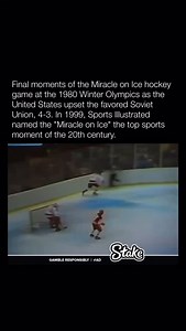In the 1980 Winter Olympics, the U.S. hockey team, mostly amateurs, stunned the dominant Soviet Union 4-3 in the “Miracle on Ice.” Trailing 3-2, Mark Johnson tied it, and Mike Eruzione scored the winning goal. Jim Craig’s saves sealed the upset. Al Michaels’ call, “Do you believe in miracles? YES!” echoed. In 1999, Sports Illustrated named it the century’s top sports moment. | Historyinmemes