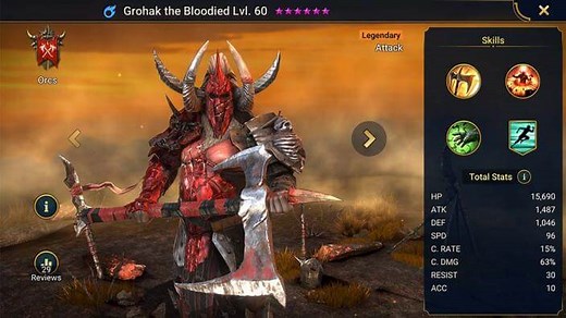 Grohak the Bloodied - HellHades - Raid Shadow Legends
