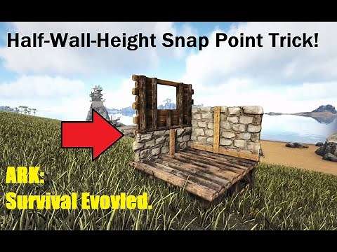 ARK:SE - Half-Height Snap-Point Trick with Fence Foundations and Railings!