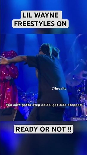 lil Wayne freestyles over the fugees “ready or not” on stage! #lilwayne #lilwaynereaction