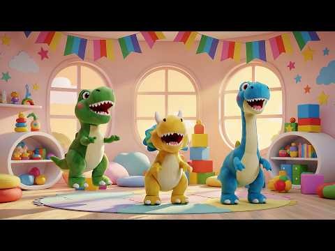 Three Little Toy Dinosaurs Roar Roar Roar | Fun Dino Song & Counting for Kids