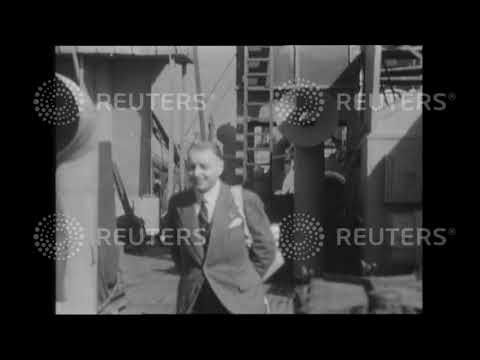 1943 Former Governor General of Madagascar tours warship