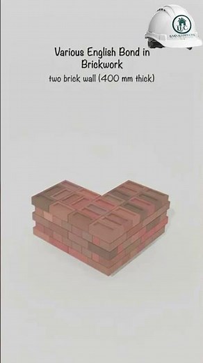 Types of English Bonds in Brickwork 🧱 | Explained with 3D Visualization #home #civilengineers