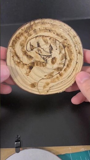 Turning a Wood Slice Into a Fire Dragon #woodworking