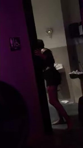 Drunk girls accidentally walk into wrong restroom at night club. (Arizona)