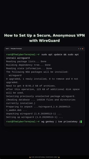 Setting up a Secure, Anonymous VPN with WireGuard