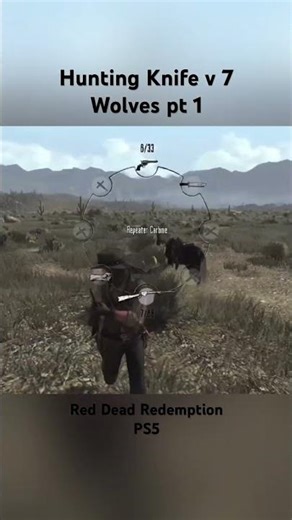Red Dead Redemption PS5 - Hunting Knife v 7 Wolves pt1 #reddead #rdr #gaming #pr0t