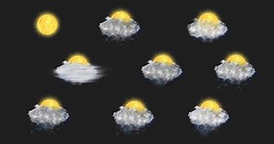 Weather Forecast Icons Set Alpha Channel Stock Footage Video (100% Royalty-free) 13497998 | Shutterstock