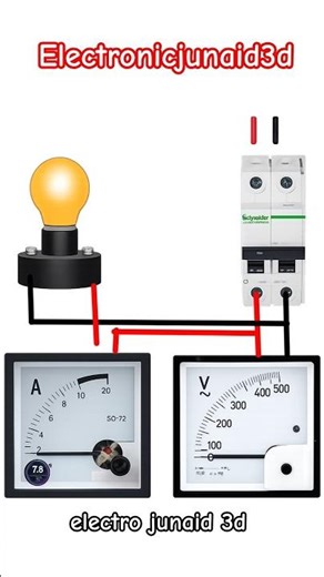 Voltmeter and Apr meter Connection#shorts#science and technology#viral#iti
