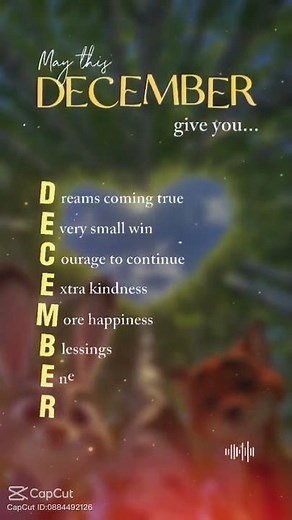 December Acrostic of Wishes and Blessings