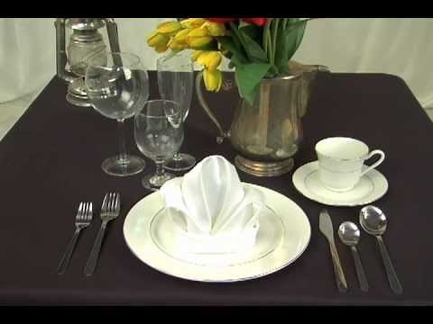 Napkin-Folding Tutorial: Fleur-de-lis by LinenTablecloth