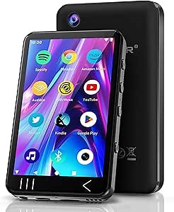 MP3 Player with Bluetooth and WiFi- MP3 Player with Spotify and Camera, Android MP3 Player, Touchscreen 80GB MP4 Music Player with Speaker, Spotify, YouTube