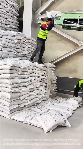 Bag Stack Symphony: The Human Conveyor's Catch and Toss