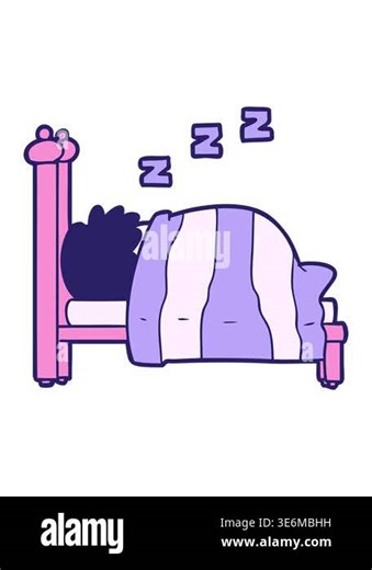 jiggle and pause animation of cartoon snoring person Stock Video Footage - Alamy