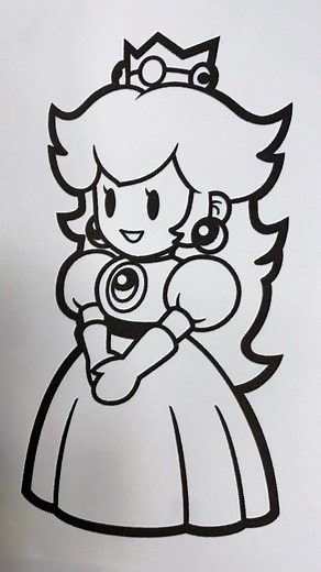 Coloring Princess Peach | Satisfying Super Mario Art