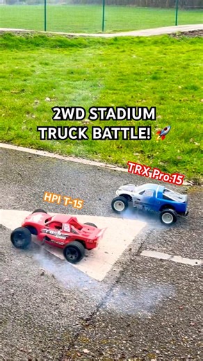 TRAXXAS VS HPI! Vintage Traxxas NITRO Rustler vs HPI RUSH Evo! ⛽️🔥 #nitrorc #rccar #traxxas #hpi