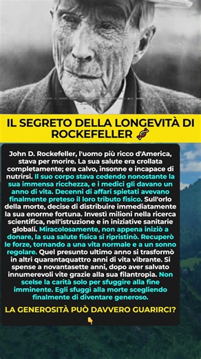 La generosità salvò Rockefeller