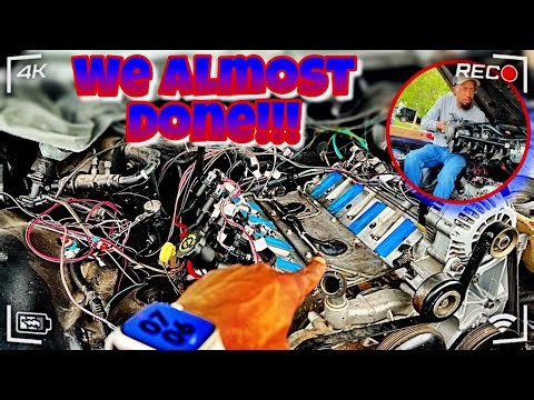 Installing the new intake and knock sensor on the ls swap