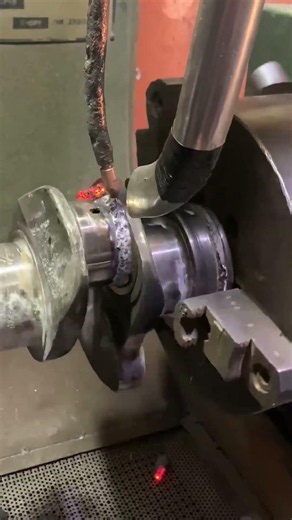 Restoring a Worn Crankshaft with Submerged Arc Welding #mechanic #restoration #crankshaft