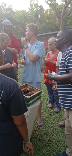 Explaining how propolis is been process #prof #camping group #Europe #@isbc