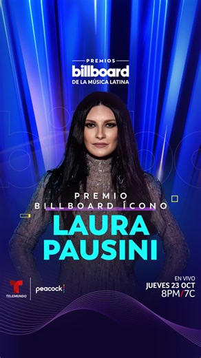 ✨ Laura Pausini será honrada con el Premio Billboard Ícono, un reconocimiento a su trayectoria, su voz inconfundible y el amor que ha sembrado en millones de fans alrededor del mundo. 💖🎶📺 Disfruta este momento histórico en los #PremiosBillboard2025, EN VIVO el 23 de octubre por Telemundo. | Telemundo