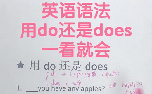 英语语法 用do还是does 通俗易懂