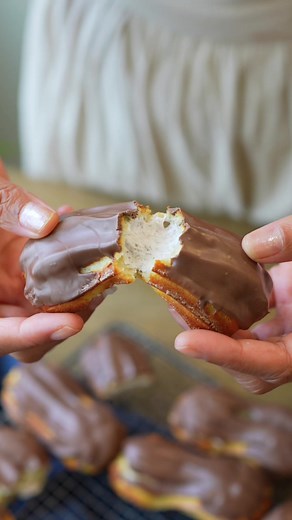 Delicious Chocolate Eclairs Recipe | Easy and Crispy Homemade Dessert