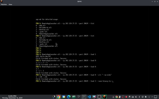更高级的版本: UEFI原理与实践 大作业演示: 加载远程App并执行