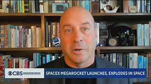 SpaceX's Super Heavy-Starship blasted off on its second test flight Saturday, and while the initial stages of the mission went smoothly, the Starship ultimately blew itself up as it neared space. https://cbsn.ws/3sFFxbb | CBS Evening News