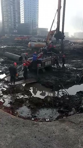 GM-5 jet grouting drilling rig with 168 casing pipe jet grouting process