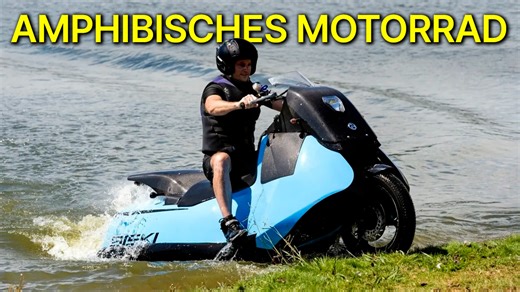 Gibbs Biski: Das Motorrad, das auch schwimmen kann!
