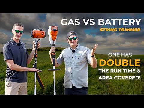Gas vs Battery String Trimmers | Is 1 Battery really equal to 1 tank of gas?