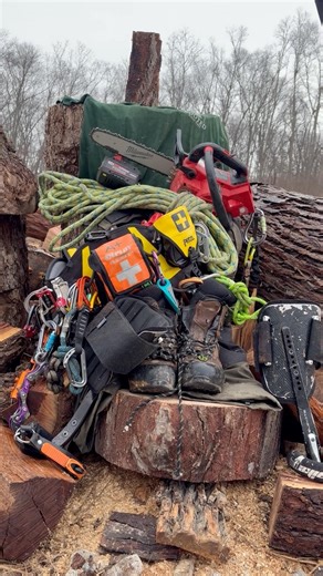 Andy’s Tree Climber Everyday Carry🌲 #arborist #milwaukeetools #petzl #arbortec #Steinspikes