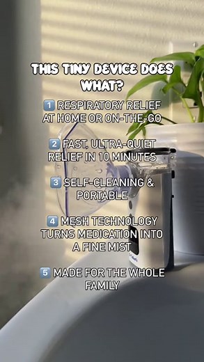 POV: You found something that actually helps on stuffy-nose days. Our Portable Mesh Nebulizer delivers fast, ultra-quiet relief in just 10 minutes, whether you’re at home or on the go. ✔ Fine mist for effective delivery ✔ Self-cleaning & portable ✔ Masks for both little ones and grown-ups Because relief should feel simple. #sickseason #parentmusthaves #registrymusthaves #parentingtips #nebulizer