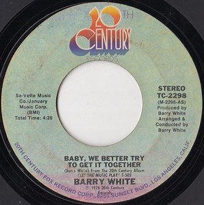 Barry White - Baby, We Better Try To Get It Together