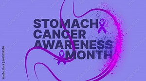 Stomach Cancer Awareness Month animated video and Stomach background for Stomach Cancer Awareness Month.