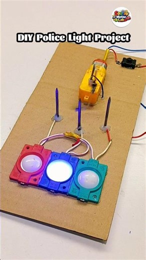 DIY Police Light Working Model | School Science Project with LEDs