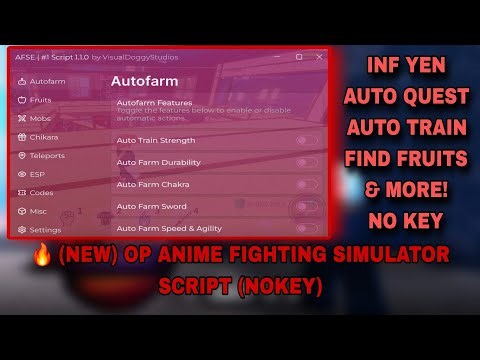 🔥 (NEW) Anime Fighting Simulator: Endless Script | Inf Yen, Auto Train, Auto Fruit & More! (No Key)
