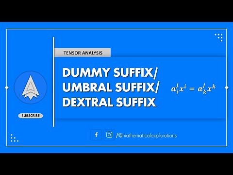 Dummy Suffix Or Dummy Index || Tensor Analysis || Mathematical Explorations