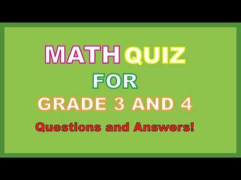 Math Quiz for kids| check your knowledge of math| Are you smarter than grade 3 and grade 4?