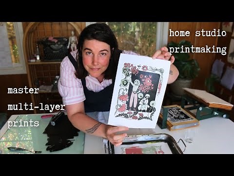 let's make a reduction linocut | three colour printmaking workshop