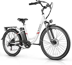 Vivi Electric Bike for Adults, 1000W Peak Ebike 26" Electric Cruiser Bike 22MPH Step Through Electric Bike with 48V Removable Battery, 7 Speed Electric City Commuter Bicycle, SGS Certified to UL2849