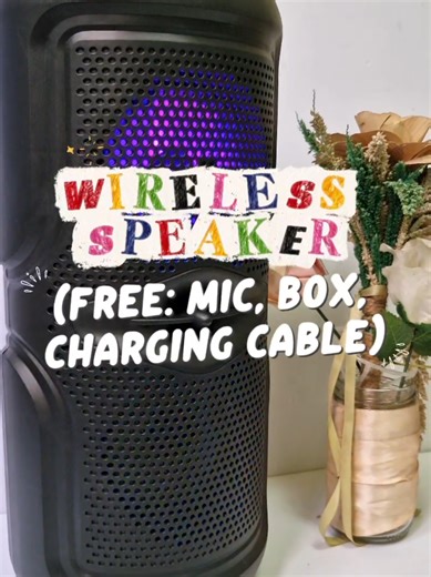 Rechargeable Wireless Speaker with Free Microphone