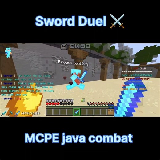 Sword Duel MCPE java combat #minecraft #mcpe #swordpvp #shorts #trending