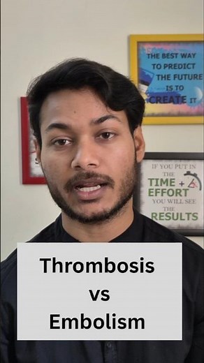 Thrombosis vs Embolism | Simple Difference Explained 🩸
